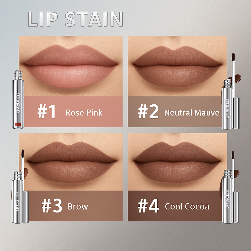 Unleash Your Lip Game with Our 4-Piece Peel-Off Lip Liner Stain - Long-Lasting, Waterproof, and Vegan for Effortlessly Bold Color!