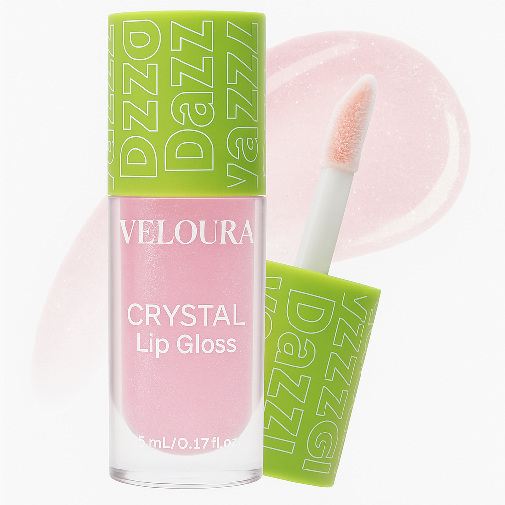 Dazzle Glow Crystal Clear Lip Gloss - Hydrating & Non-Sticky High-Gloss Formula in 8 Colors