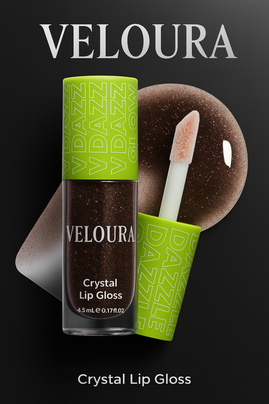 Dazzle Glow Crystal Clear Lip Gloss - Hydrating & Non-Sticky High-Gloss Formula in 8 Colors