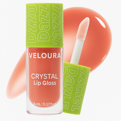 Dazzle Glow Crystal Clear Lip Gloss - Hydrating & Non-Sticky High-Gloss Formula in 8 Colors