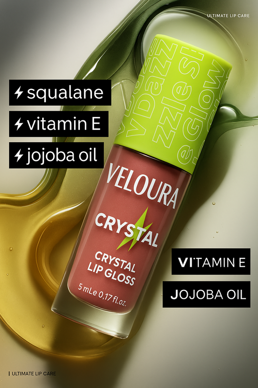 Dazzle Glow Crystal Clear Lip Gloss - Hydrating & Non-Sticky High-Gloss Formula in 8 Colors