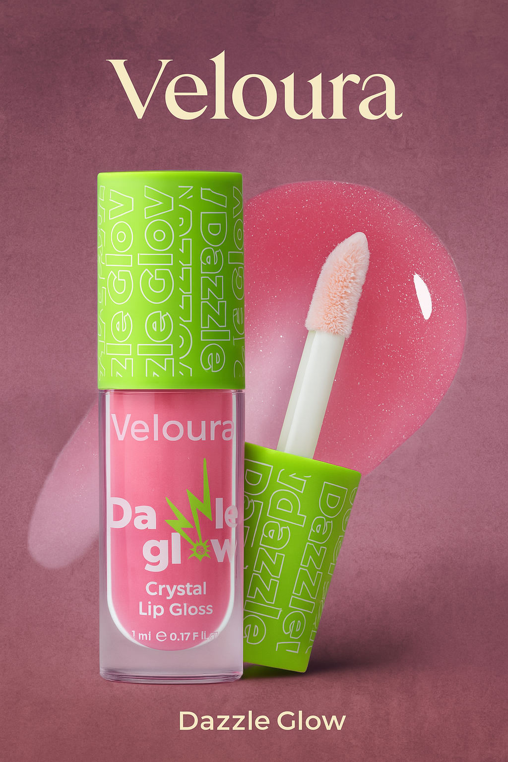 Dazzle Glow Crystal Clear Lip Gloss - Hydrating & Non-Sticky High-Gloss Formula in Color 404 You Can